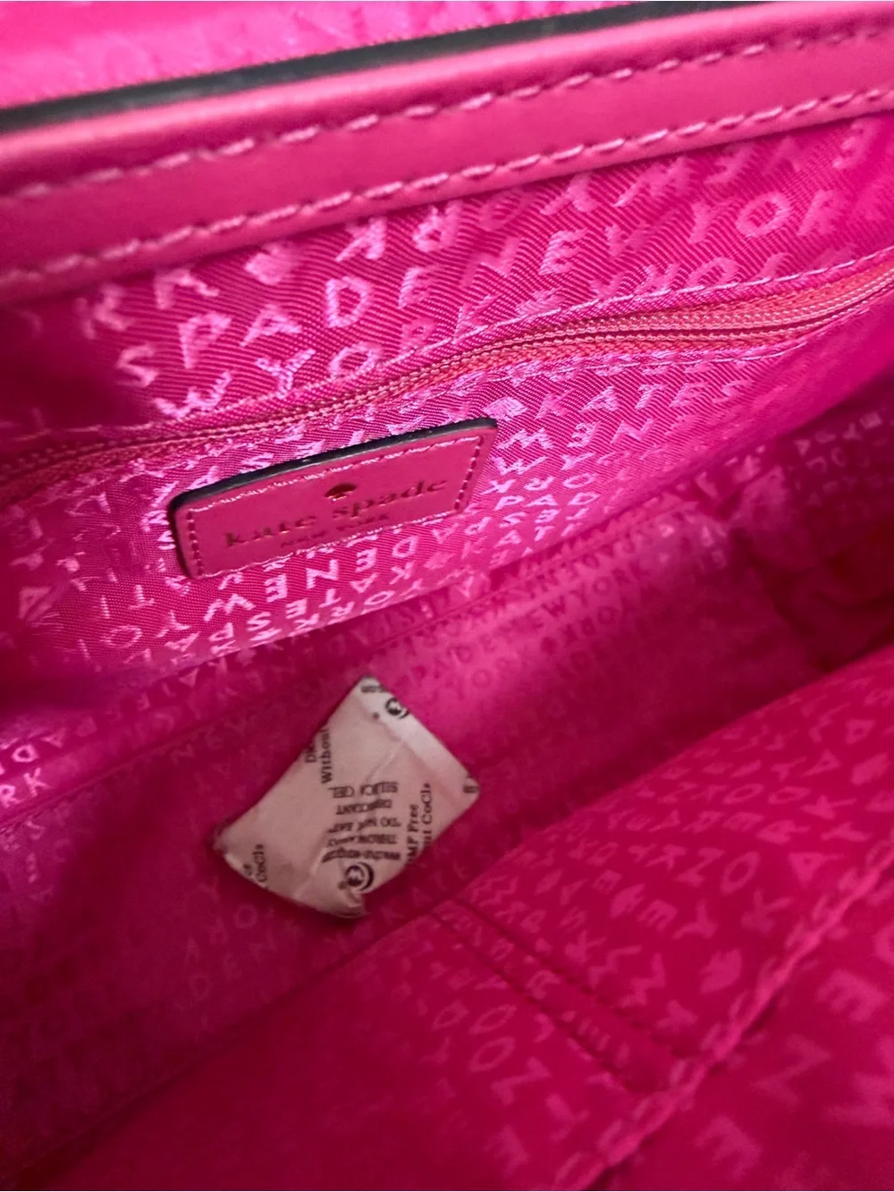 kate spade Hot Pink Scalloped Leather Crossbody with Gold-Tone Lock